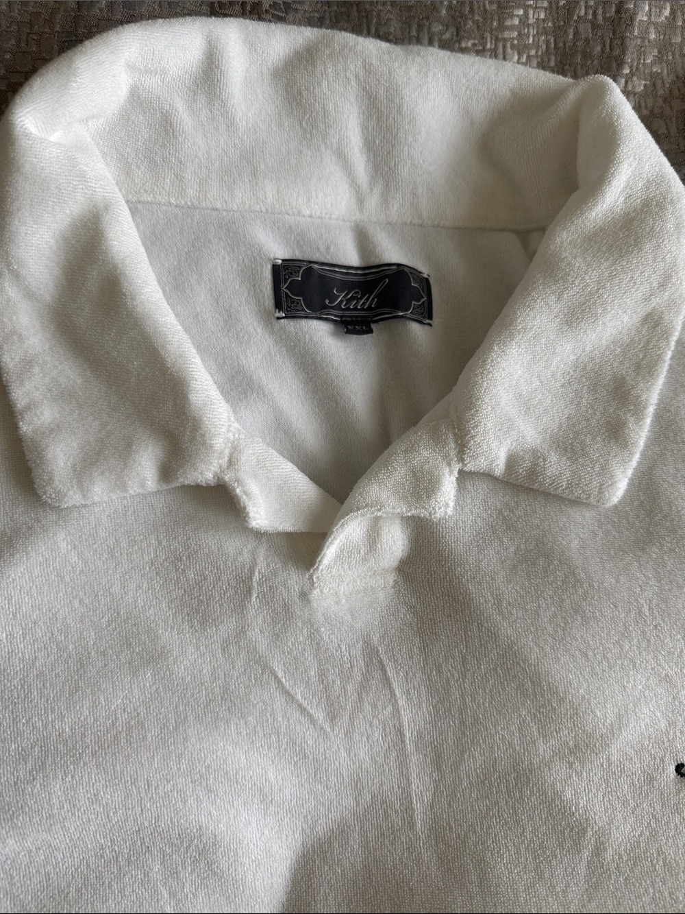 Kith White Terry Polo with Signature Label